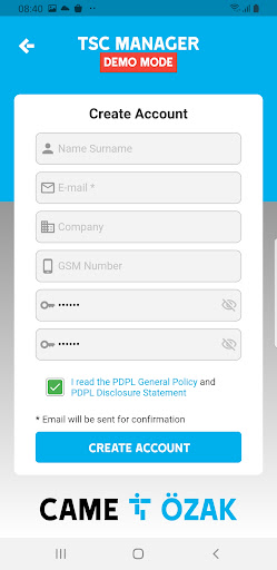 TSC Manager Screen 2