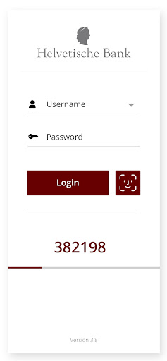 Android application Helvetische Bank eServices screenshort