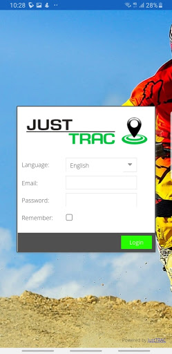 Android application justTRAC screenshort