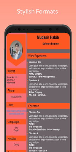 CV Maker For Job Build Resume