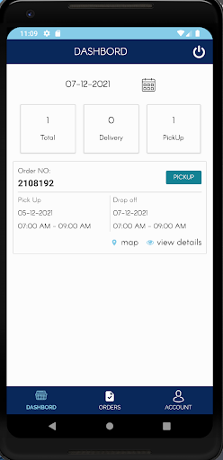 Ark Laundry Driver App Screen 2