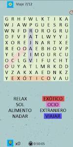 Sopa de letras en español