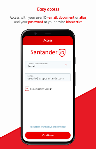 Santander iD Screen 2
