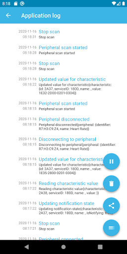 Screenshot of ST BLE Toolbox
