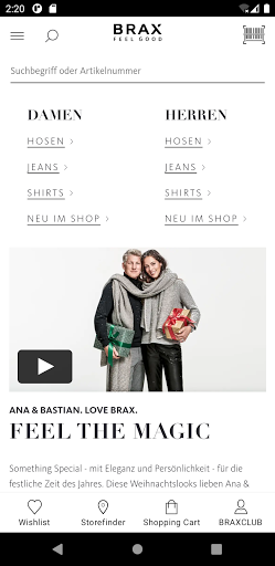 Android application BRAX screenshort