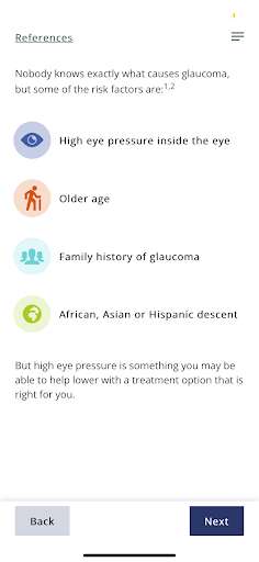 Android application Glaucoma in Perspective CA screenshort