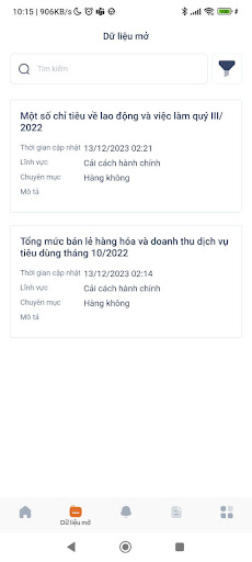 Dữ liệu mở Screen 3