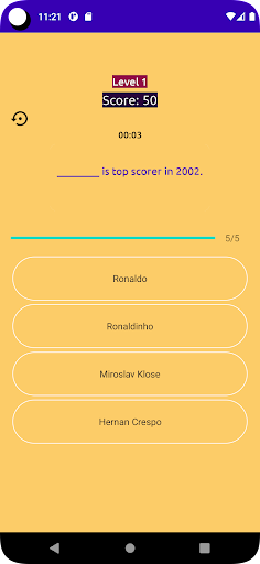 World Cup Quiz Screen 2