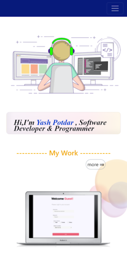 Android application Yash Portfolio screenshort