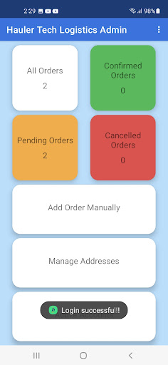 Hauler Tech Logistics Admin Screen 3