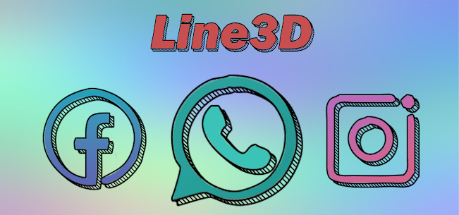 Line3D – APK Paket Ikon (Ditambal/Tidak Terkunci Penuh) 1