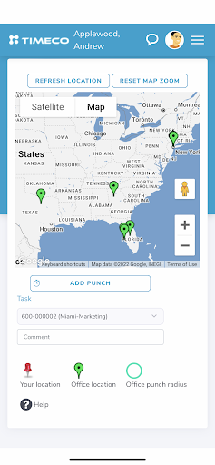 Android application TIMECO screenshort