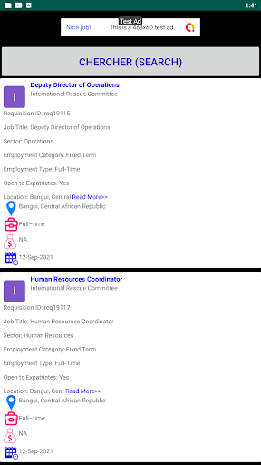 Android application Central African Republic Jobs screenshort