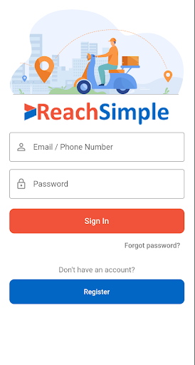 Android application ReachSimple screenshort