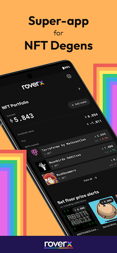 Android application RoverX: NFT Portfolio Tracker screenshort