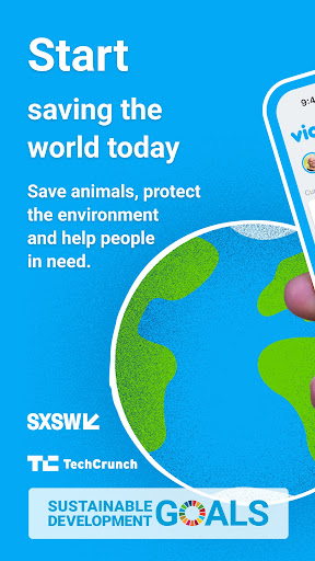 Android application viaGood: Start helping now! screenshort