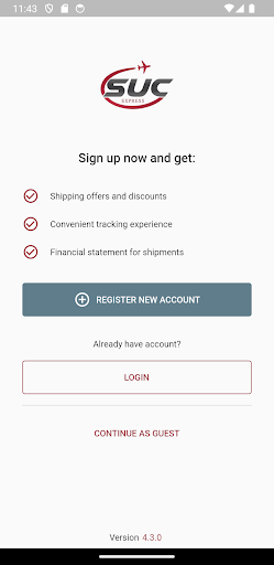 SUC Express (Business) Screen 2