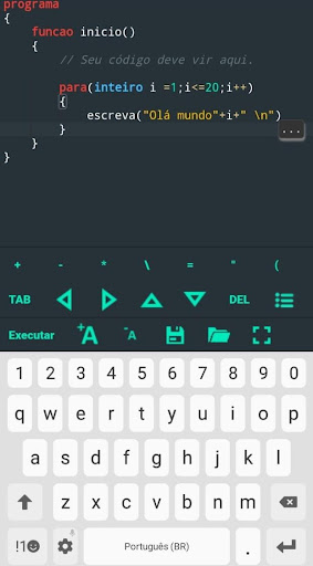 Android application Portugol Mobile screenshort