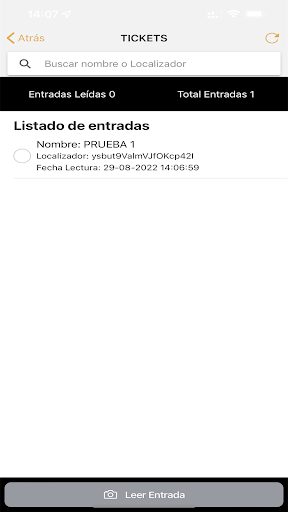 Android application Bang! Tickets screenshort