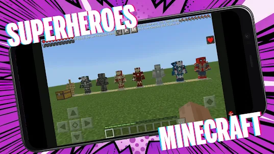 Super-heróis no Minecraft PE