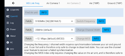 QOpenHD evo Screen 2