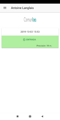 Control de fichaje Screen 2