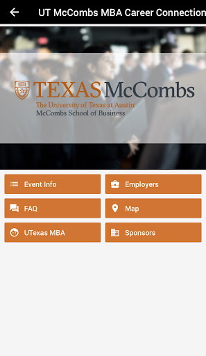 Android application UT MBA Career Connections screenshort