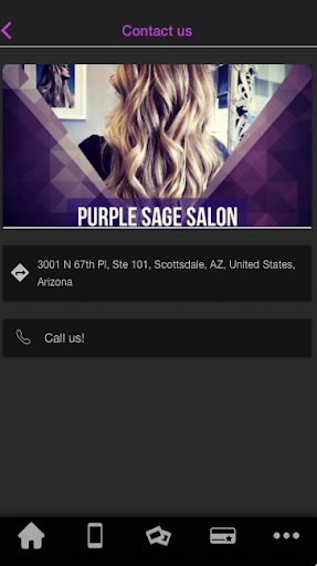 Android application Purple Sage Salon screenshort