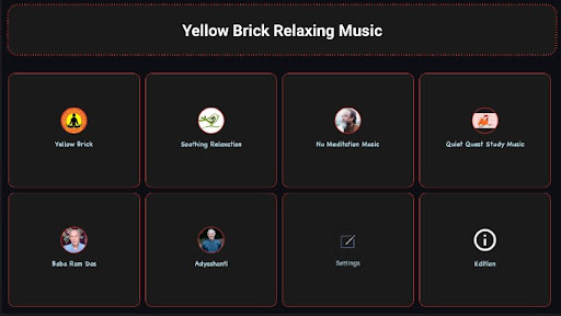 Screenshot of Yellow Brick Relaxing Music