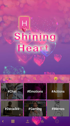 Shining Heart Keyboard Theme Screen 3
