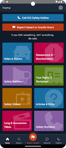 Android application ICG Safety screenshort