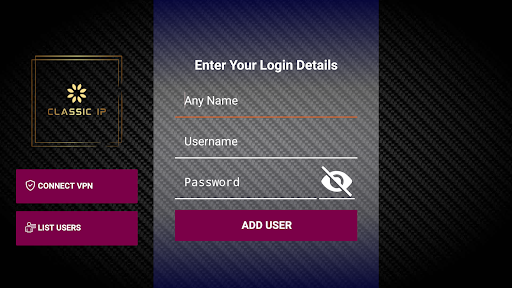 Android application Classic IP screenshort