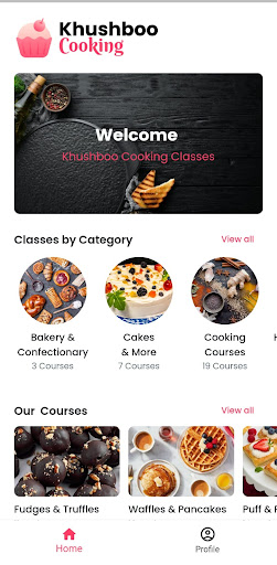 Android application Khushboo Cooking Classes screenshort