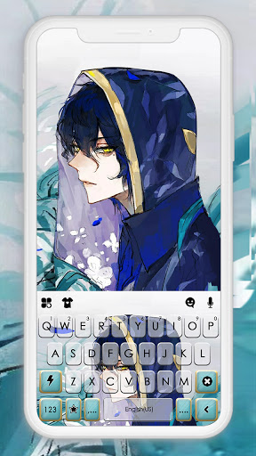Android application Anime Blue Man Keyboard Backgr screenshort