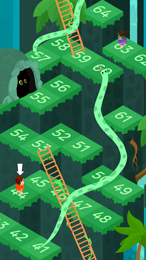 ヘビとはしご - 無料の古典的ボードゲームのおすすめ画像1