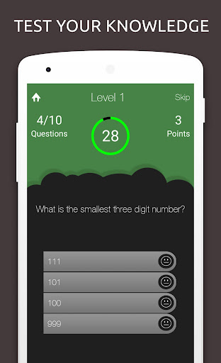 Android application Math Quiz: Mathematics Test screenshort