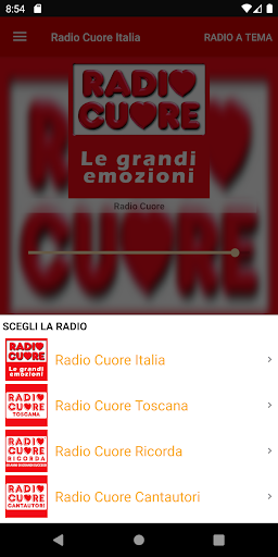 Android application Radio Cuore screenshort