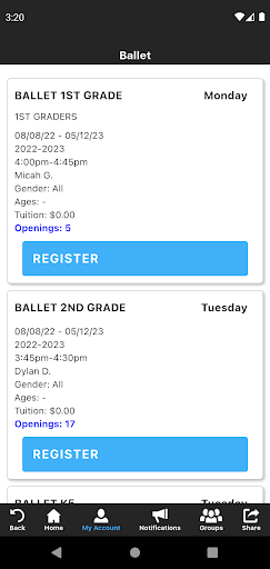 Studio of Dance & Gymnastics Screen 3