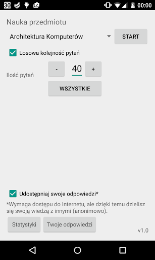Android application IS Exam - egzamin inżynierski screenshort