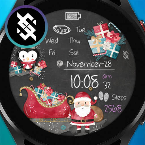 BFF25-Christmas Gift and Santa logo
