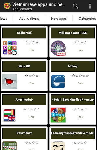 Android application Hungarian apps and games screenshort