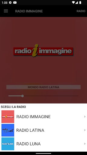 Android application MONDO RADIO LATINA screenshort