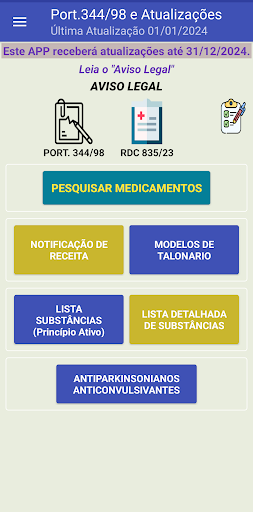 Android application PORT. 344/98 e Atual. 2024 screenshort