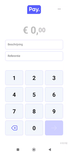 Android application Pay CPOC screenshort