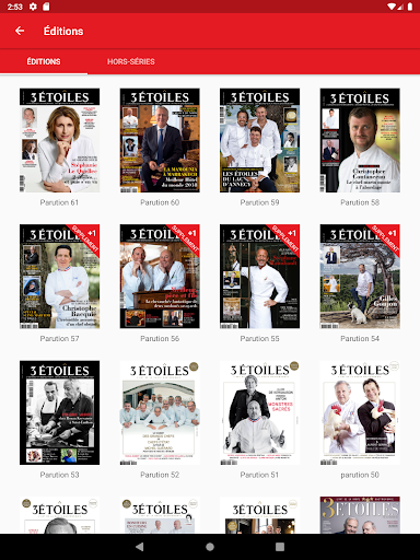 Android application 3 étoiles magazine screenshort