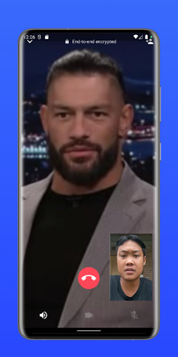 Android application Fake Video Call Roman Reigns screenshort