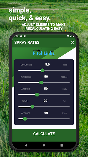 Android application Spray Rates screenshort