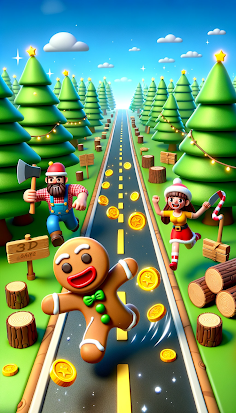 Gingerbread Man escape 3D - Screenshot 2