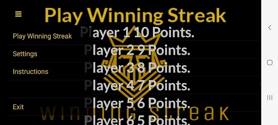 Winning Streak: High Low Cards