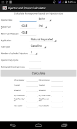 Fuel Injector Calculator